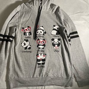 On Fire panda hoodie